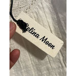 Celina Moon Tiered Spaghetti Strap Mini Dress Womens Size S White Lace Baby Doll Photo 7