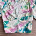 Amanda Uprichard Tie Dye Rosen Women's V-Neck Top Photo 3