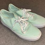 Vans  embossed light green laced shoes, size 7.5 Photo 0