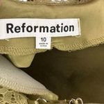 Reformation NWT  Maysen Silk Formal Maxi Dress Olive Oil Green Photo 8