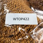 Free People  Pumpkin Knit Oversized Hoodie Drug Rug Baseball Stitch Size L Photo 9