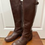 VTG Lauren Ralph Lauren Margarite Tall Brown Leather Side Zip Up Boots Sz 6.5B Photo 1