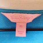 Lilly Pulitzer Tunic Top Pima Cotton 3/4 Sleeve Pleated Blue Resort Braelyn XS Photo 7