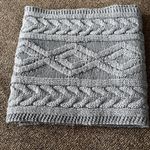 Dark Gray Cable knit Winter Acrylic Scarf Photo 5