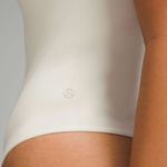 Lululemon WunderMost Ultra-Soft Nulu Square-Neck Sleeveless Bodysuit Bone Small Photo 5