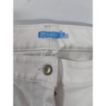 J. McLaughlin Jeans White Stretch Denim Crop Gold Hardware Size 12 Coastal Photo 2