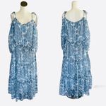 NWT Taylor Floral Cold Dress Tired Maxi Dress Blue Size 22W Photo 7