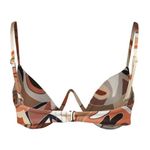 Same V Underwire In Desert Geo And Bikini Bottom Set SZ XL Brown Photo 6