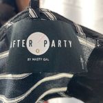 Nasty Gal  Crop Top Womens X‎ Small Black White Stripe After Party Tie Back Photo 2