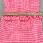 Lilly Pulitzer Women's Lowe Pink Gingham Strapless Dress Size 4 Photo 6