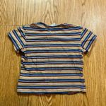 Guess  Y2k Blue Orange Striped Cropped Tee Shirt Youth XLarge Womens Small/Medium Photo 9