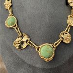 Alexis Bittar NWOT  Gold and Green Necklace earrings  Set Photo 2