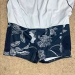 Athleta High Rise Sonic Skirt Skort Navy Blue Floral Large Photo 5