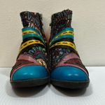 SOCOFY Women's Colorful Leather Woven Tapestry Boho Ankle Boots EU38/US7.5 Size undefined Photo 1