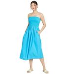 A New Day  Strapless A-Line Fitted Bodice Blue Midi Sun Dress Size Small NWT‎ Photo 1
