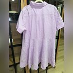 Pomander Place Lilac Meryl Shirt Dress button down pockets short sleeve aline Purple Size XXL Photo 3