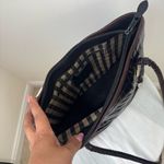 Brighton VINTAGE Satchel Croc Leather Handbag Purse 133757 Black & Brown Photo 5