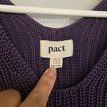 Pact  Double V-Neck Tunic Sweater Purple Photo 4