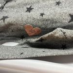 Love Charm Grey Star Print Long Sleeve Pullover Sweater Size L Photo 1