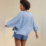 Aerie  Summer House Slouchy Oversized T-Shirt Blue NEW Medium NWT Photo 3