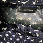 STINE GOYA Clarabelle Midi‎ Dress Star Print Jersey Black Blue White {H51} Small Photo 11