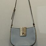 Anne Klein Anne Klein Blue Snakeskin Crossbody Purse Photo 1
