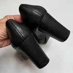 Fossil  MADDOX Black Leather Buckle Platforms PUMPS Block Heel Shoes S-419 Sz 7.5 Photo 4