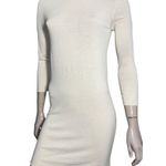 Kontatto Women’s Size S Cream Ivory Viscose Knit Blend Open Back Tie Dress Photo 2