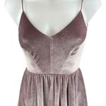 Silence + Noise Purple Velvet Velour Sleeveless Fit & Flare Mini Dress Size XS Photo 2