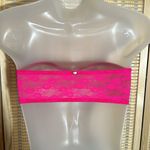 PINK - Victoria's Secret  Hot Pink Lace Bandeau Small S Photo 7