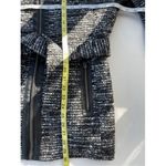 Valerie Stevens VTG Tweed Moto Jacket Black Gray Faux Leather Trim Medium Photo 1