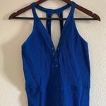 Free People Movement Women's Blue Ribbed Jumpsuit Size M Photo 2