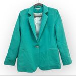 Oo La La Turquoise Textured Blazer | Size 8 | Single Button Blue Photo 0