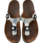 Birkenstock  Gizeh Thong Sandals Silver Women Size 6 Photo 0