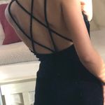 Lulus Navy Blue Velvet Dress Photo 4