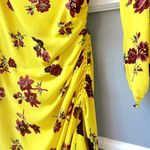 ALC Frank A.L.C. Florence Floral One Shoulder Blouson Ruched Silk Dress Size 4 Photo 3