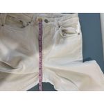 &Denim womens white jeans high waist culotte size 28 wide leg raw hem crop Photo 8