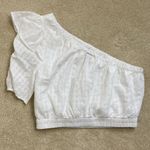 Universal Threads NWT One Shoulder Short Sleeve Top Eyelet White Women's Small Photo 5