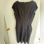 Calvin Klein Black Sheath Dress Cap Sleeve Scoop Neck Photo 2