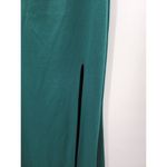 La Femme NWOT One Shoulder Green Jersey Women 14 Maxi Evening Gown Formal Dress Photo 4