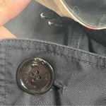 Burberry  Brit Trench Coat Women’s Small Black Belted Double Breasted Classic Photo 11