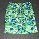 Forever 21 Essentials Watercolor Green Blue Floral Skirt Womens Size 6 Photo 3