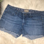Paige silver lake distressed hem denim shorts sz 31 Photo 0