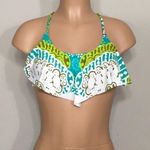 Nanette Lepore multicolored flutter bikini top. NWOT Photo 0