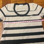 Calvin Klein Vtg Striped Knit Sweater Dress XL Black Beige Photo 6