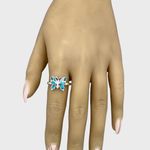 Sterling Silver Vintage Style Turquoise Butterfly Ring - Sz 9 Photo 3