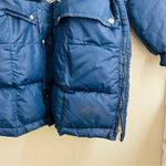 Vintage COMFY Goose Down Long Puffer Coat Blue Belted Seattle USA 70s 80s Size L Photo 10