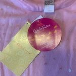 Quacker Factory  NWT Sweater Light Pink Iridescent Sequins Mock Turtleneck Soft Photo 2