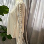 Miss Me  Long Sleeve Top-Knit Sleeves - Cream & Blue- Women's Medium Photo 6