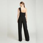 Halston Heritage Halston One-Shoulder Tess stretch crepe Jumpsuit size 10 NWT Photo 2